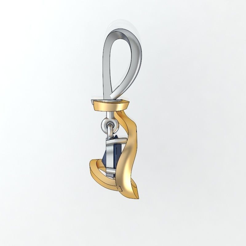 pendantN46 pendant with sapphire 3D print model_2