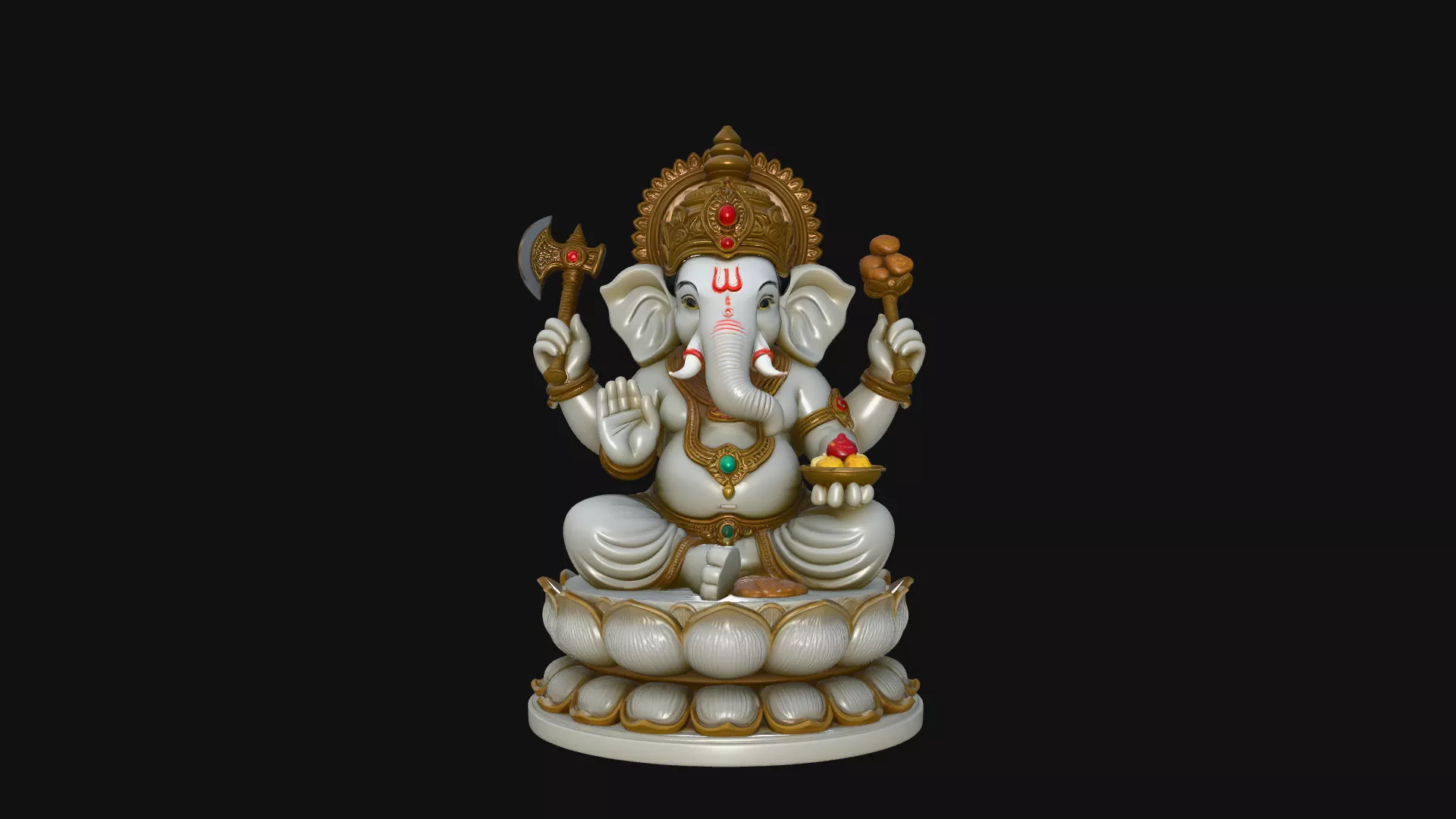 Ganesha Statue Design 9 - 3D Print Model 3D print model