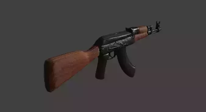 Kalashnikov rifle ready 3D model