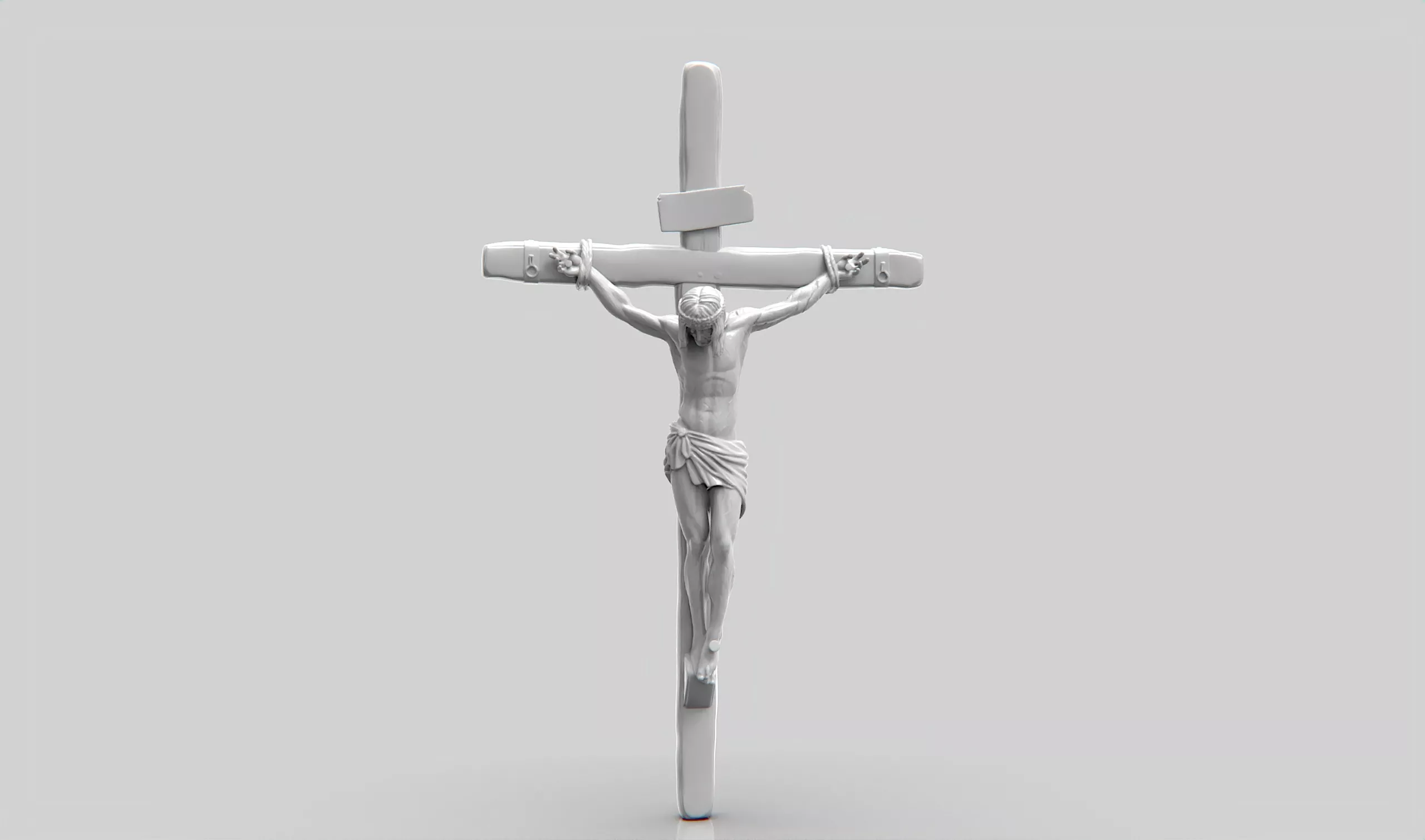 Jesus Christ Crucified STL Solid Print Ready Sculpture 3D print model