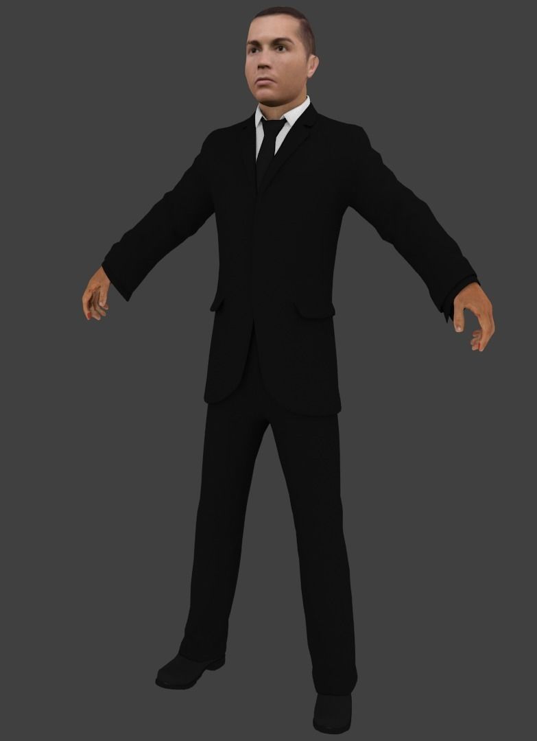 Cristiano Ronaldo Low-poly 3D model_7