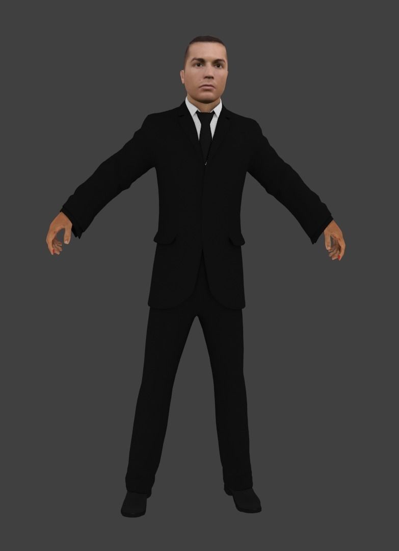 Cristiano Ronaldo Low-poly 3D model_5