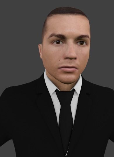 Cristiano Ronaldo Low-poly 3D model_1