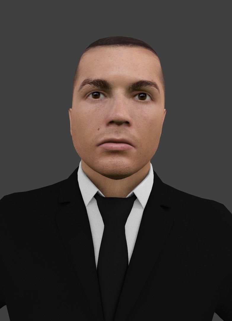 Cristiano Ronaldo Low-poly 3D model_8
