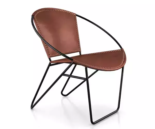 Butler Milo Iron  Leather Accent Chair