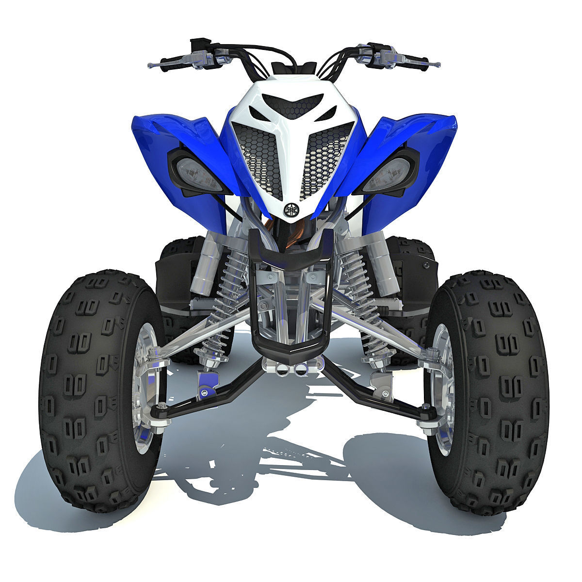 Raptor Yamaha Four-wheeled Motorcycle 3D model_7