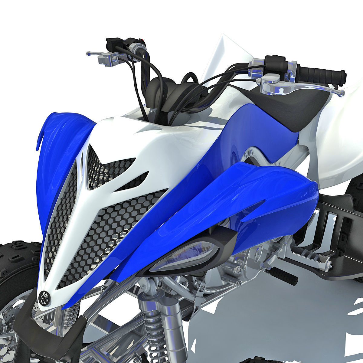 Raptor Yamaha Four-wheeled Motorcycle 3D model_9