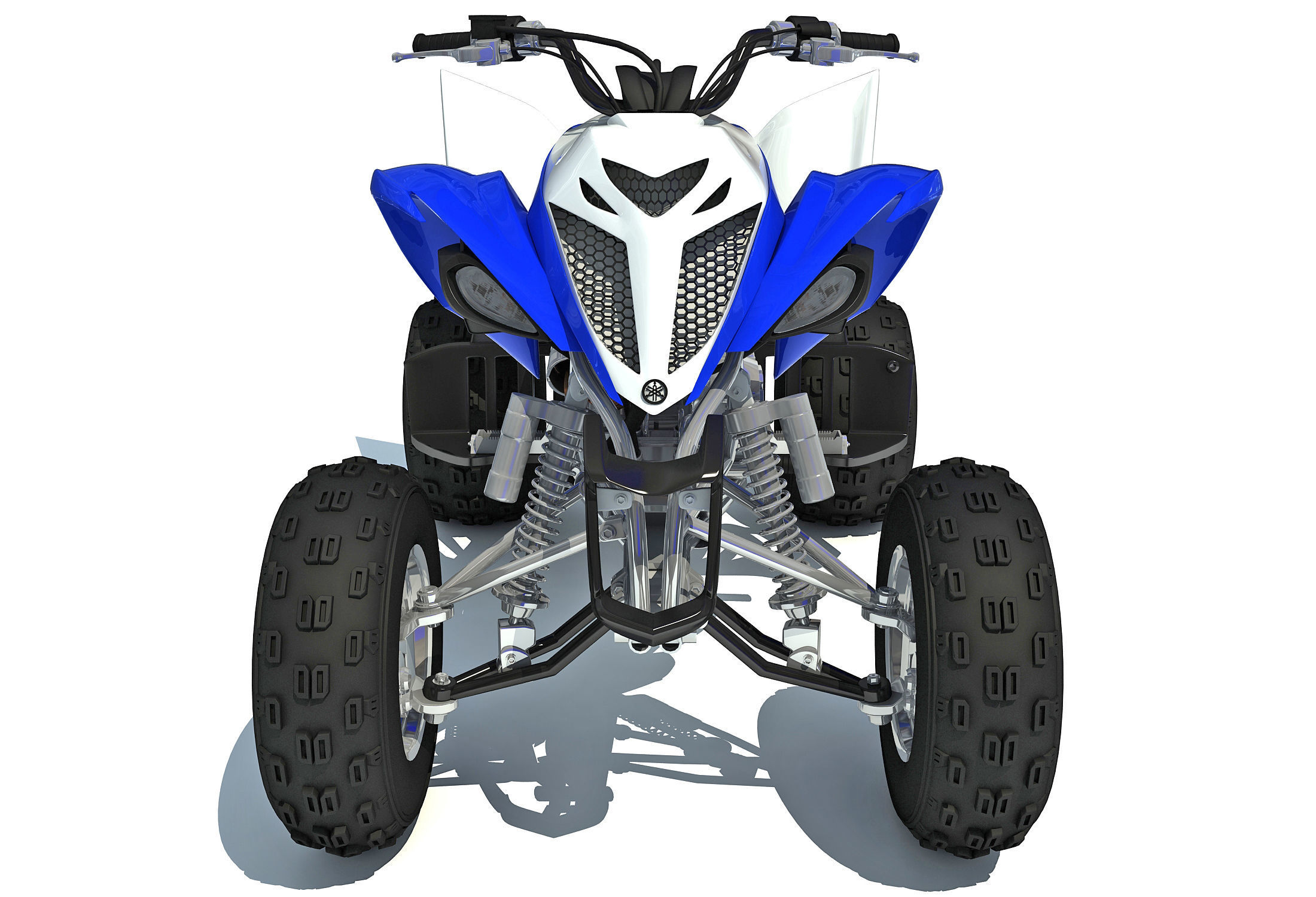 Raptor Yamaha Four-wheeled Motorcycle 3D model_3