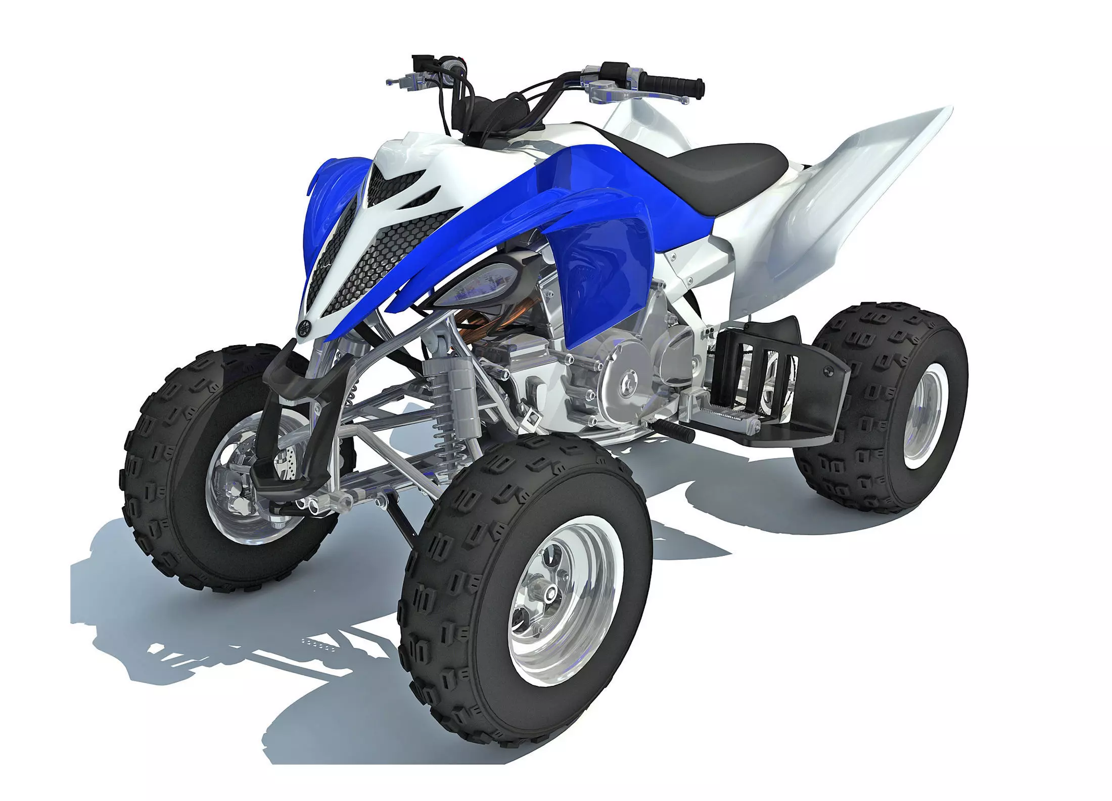 Raptor Yamaha Four-wheeled Motorcycle 3D model_0