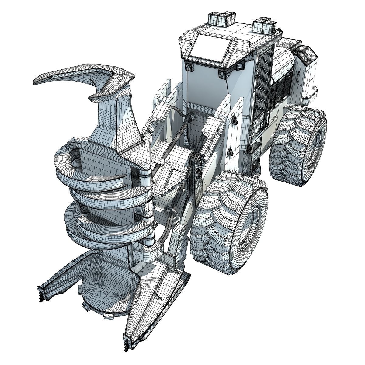 Green Heavy Bunchler 3D model_17
