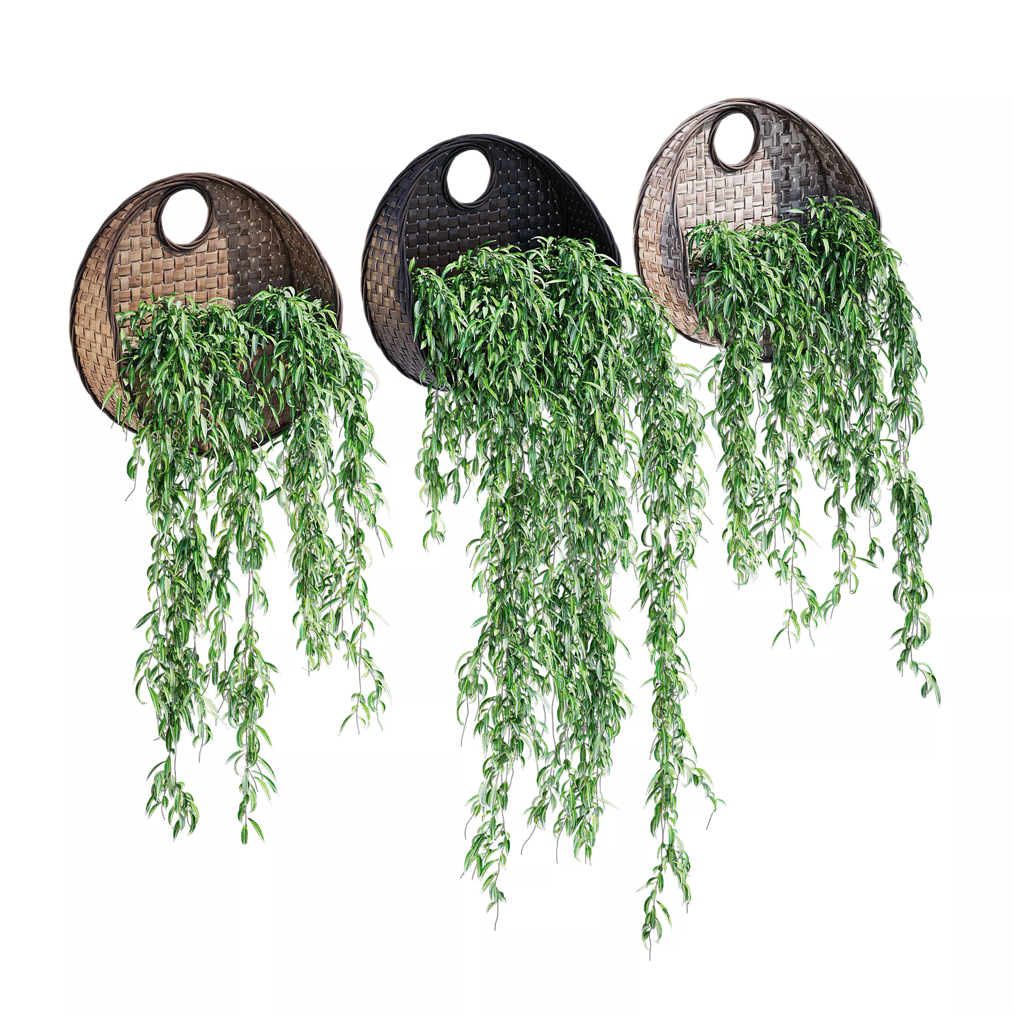 Round wicker 3D model