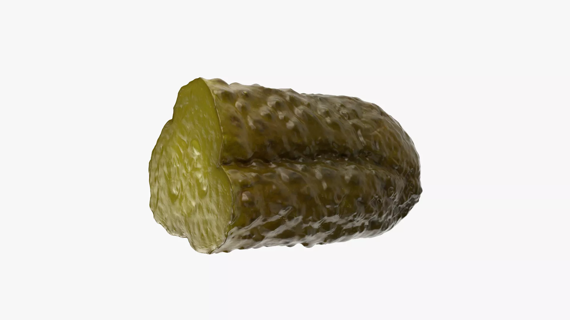 Half A Pickled Cucumber - 3D Scanned Low-poly 3D model