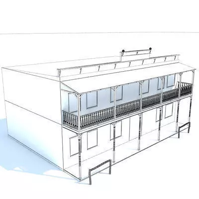 Western Styled House 2 3D model_3