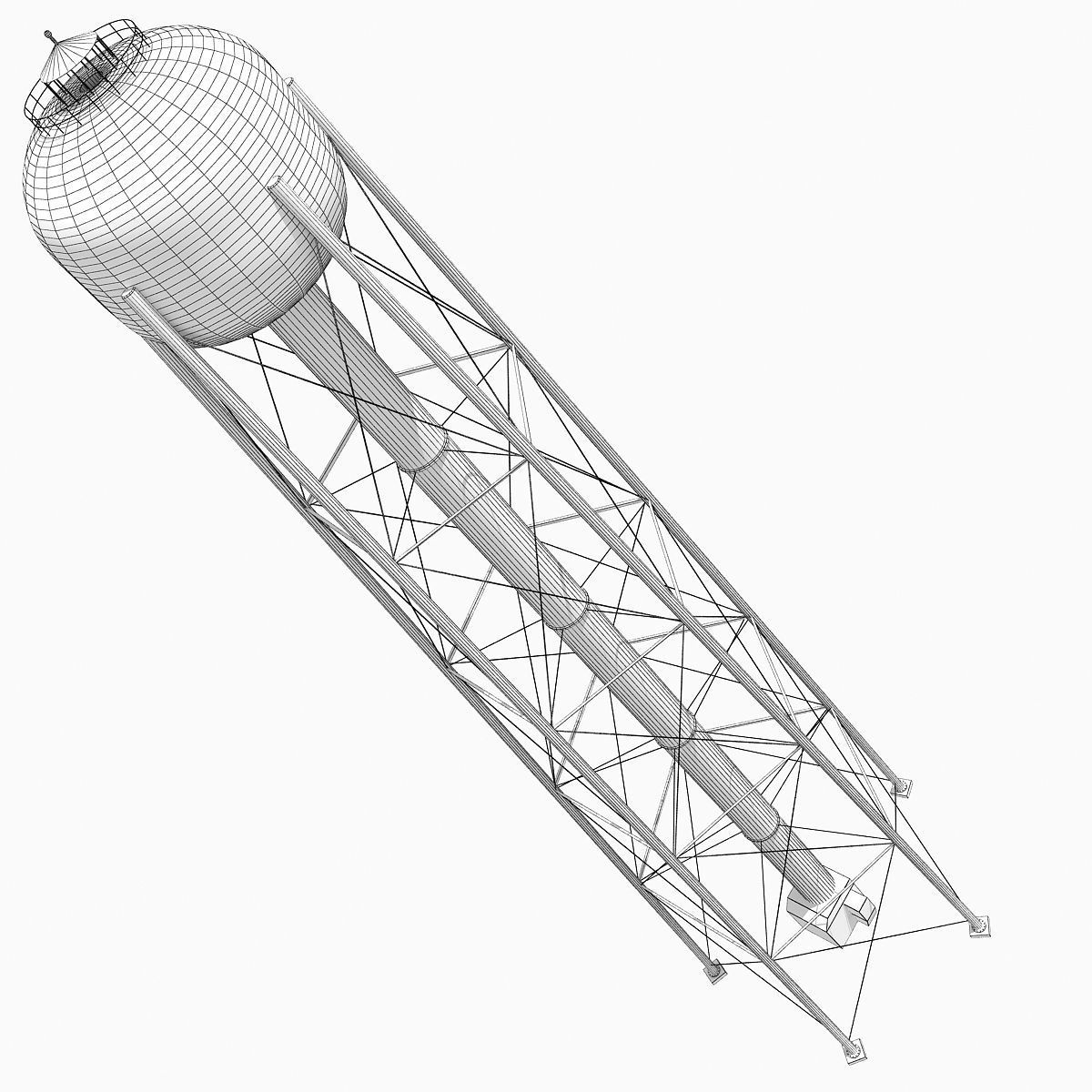 Detailed Water Tank 5 3D model_4