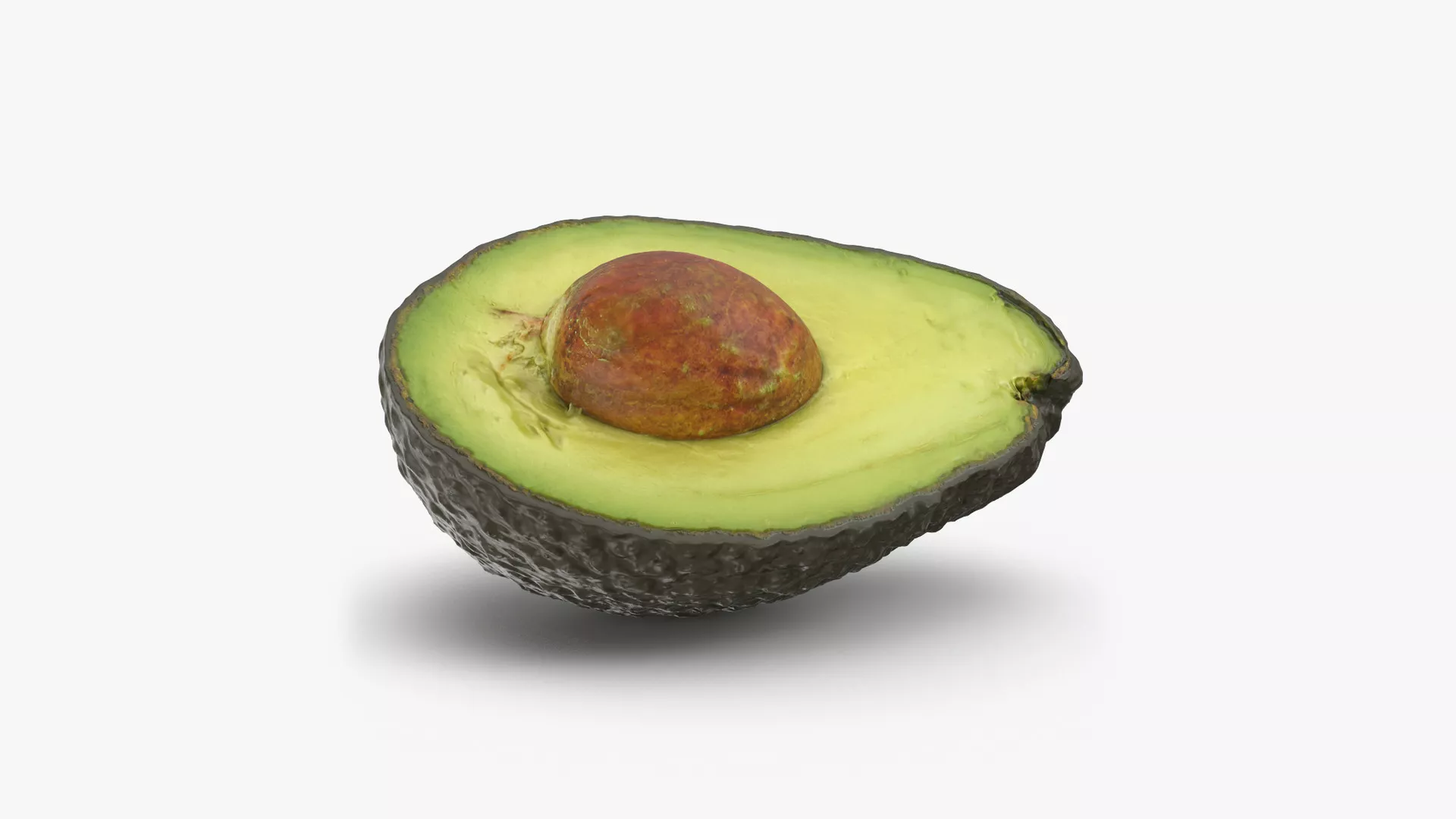 Half Avocado 01 - 3D Scanned Low-poly 3D model