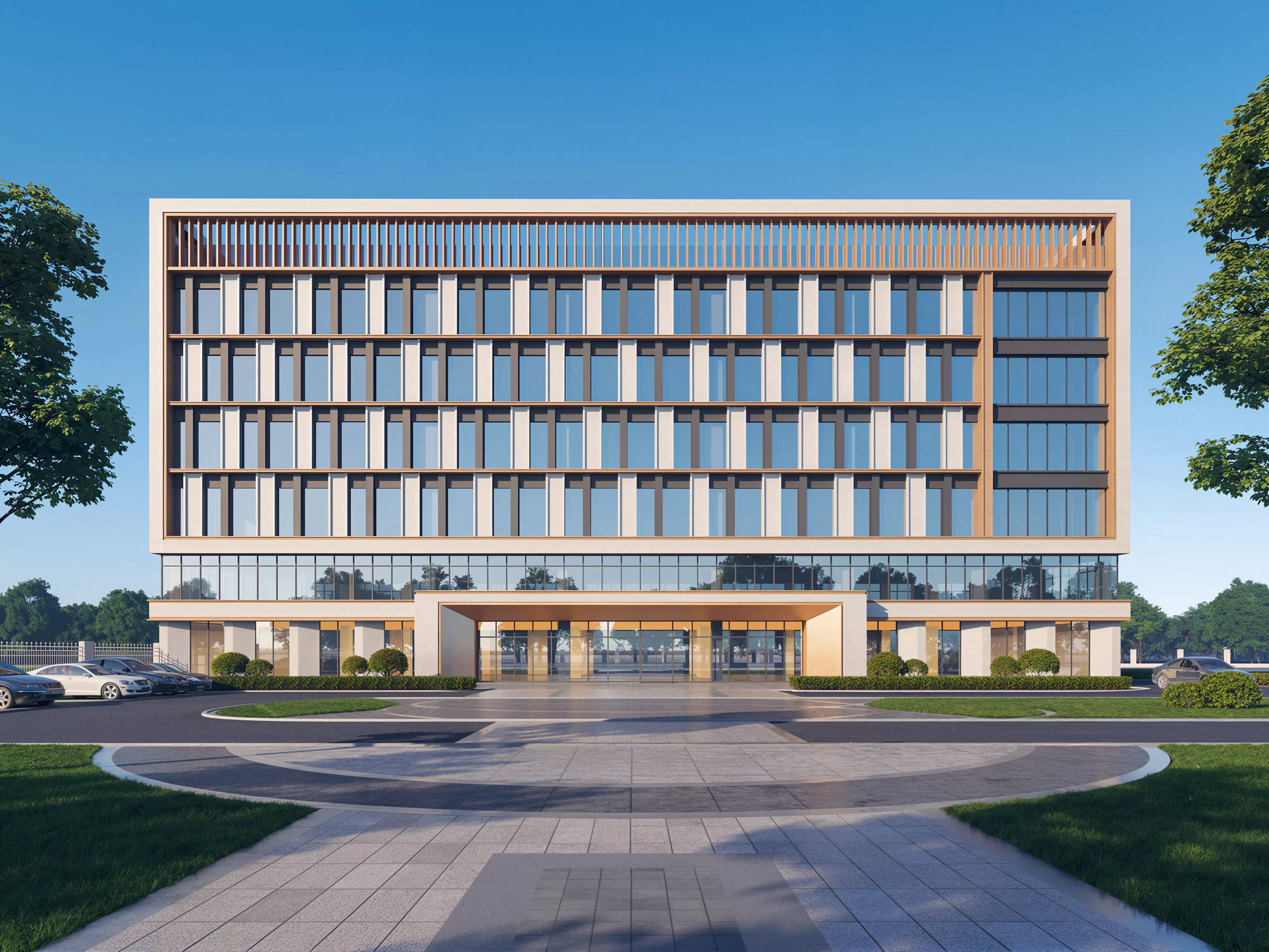 Modern Office Building Headquarters IP for Corporate 3D model