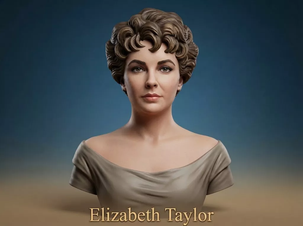 Elizabeth Taylor 3D Printable Bust 3D print model