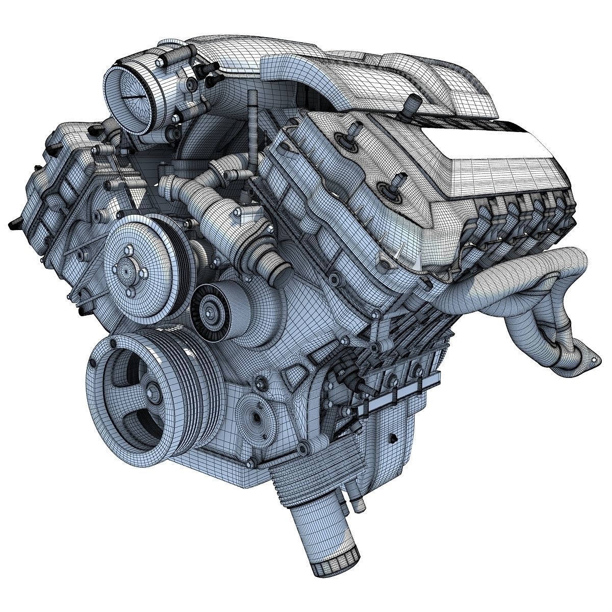 V8 Engine 3D model_11
