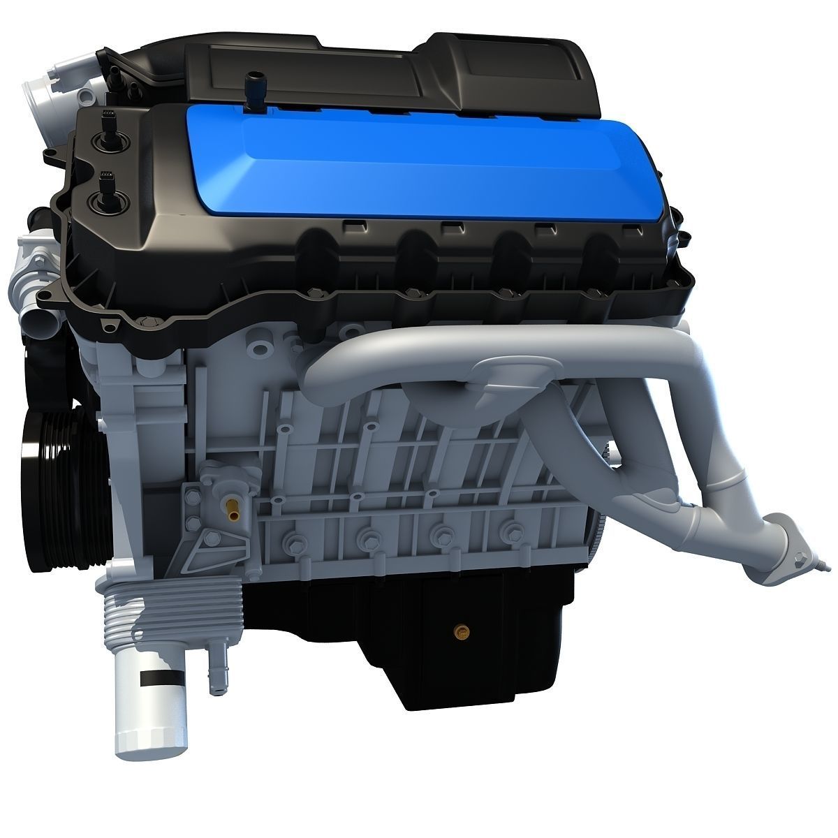 V8 Engine 3D model_5