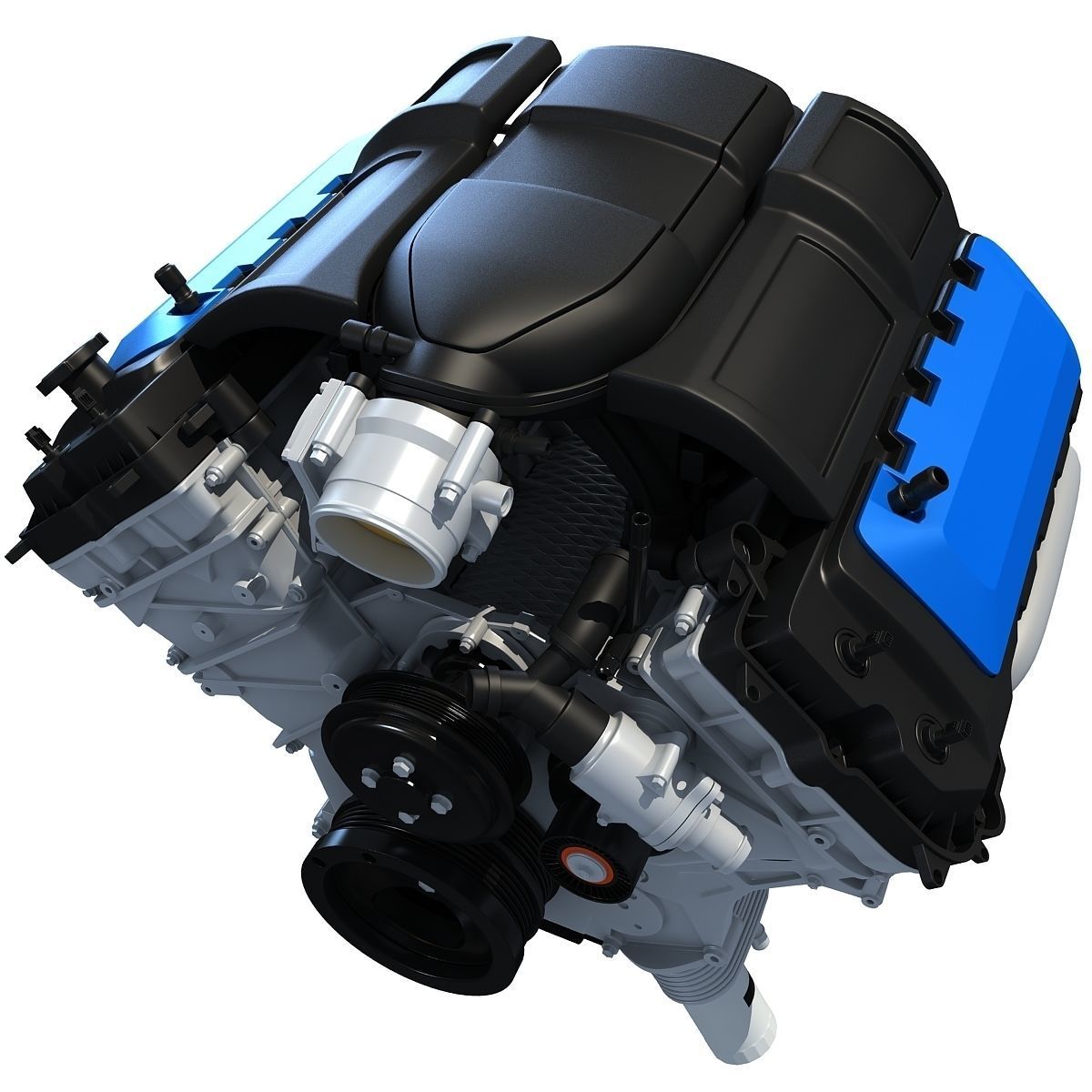 V8 Engine 3D model_9