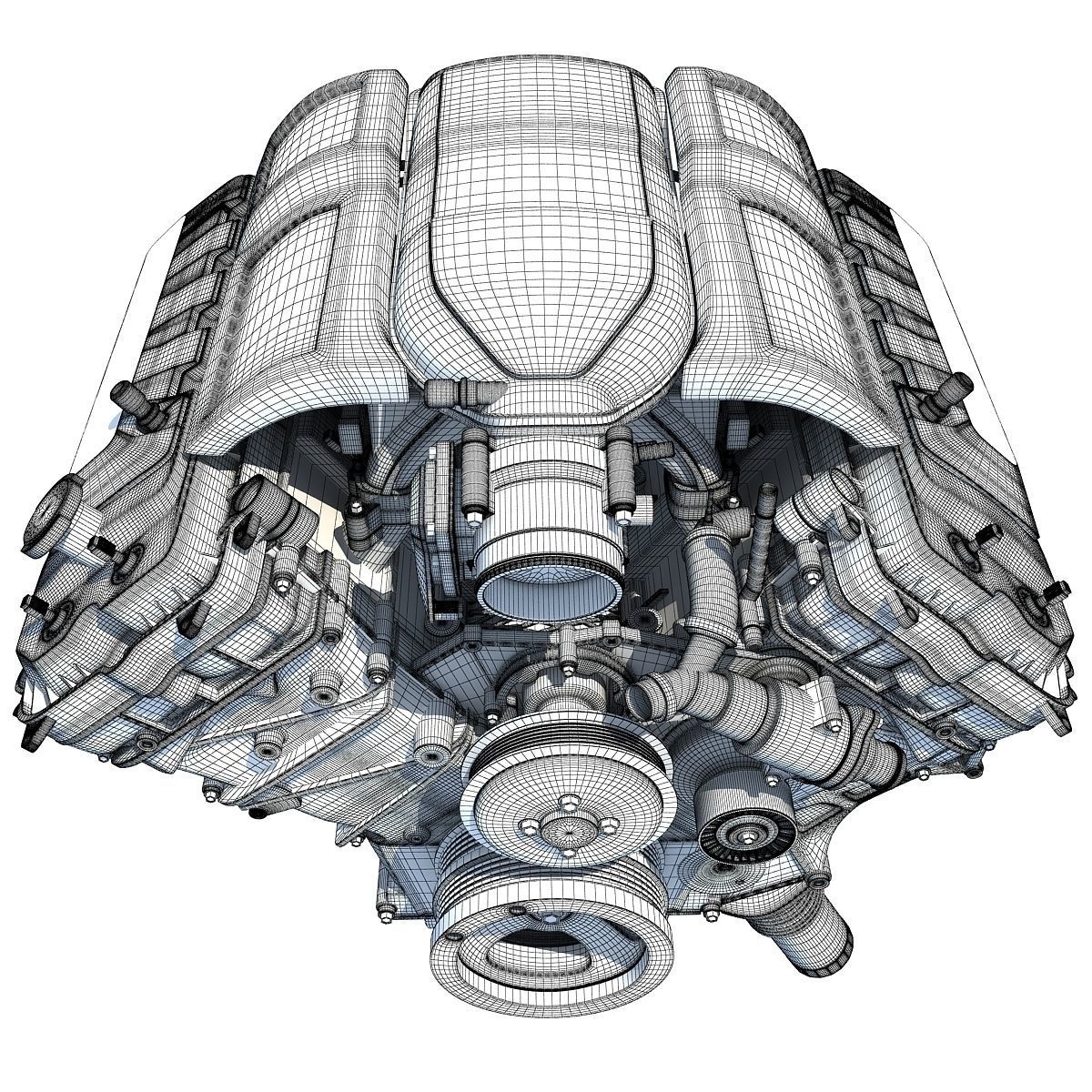V8 Engine 3D model_16