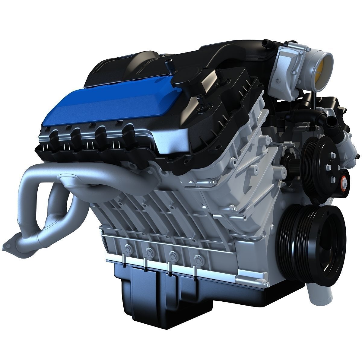 V8 Engine 3D model_1