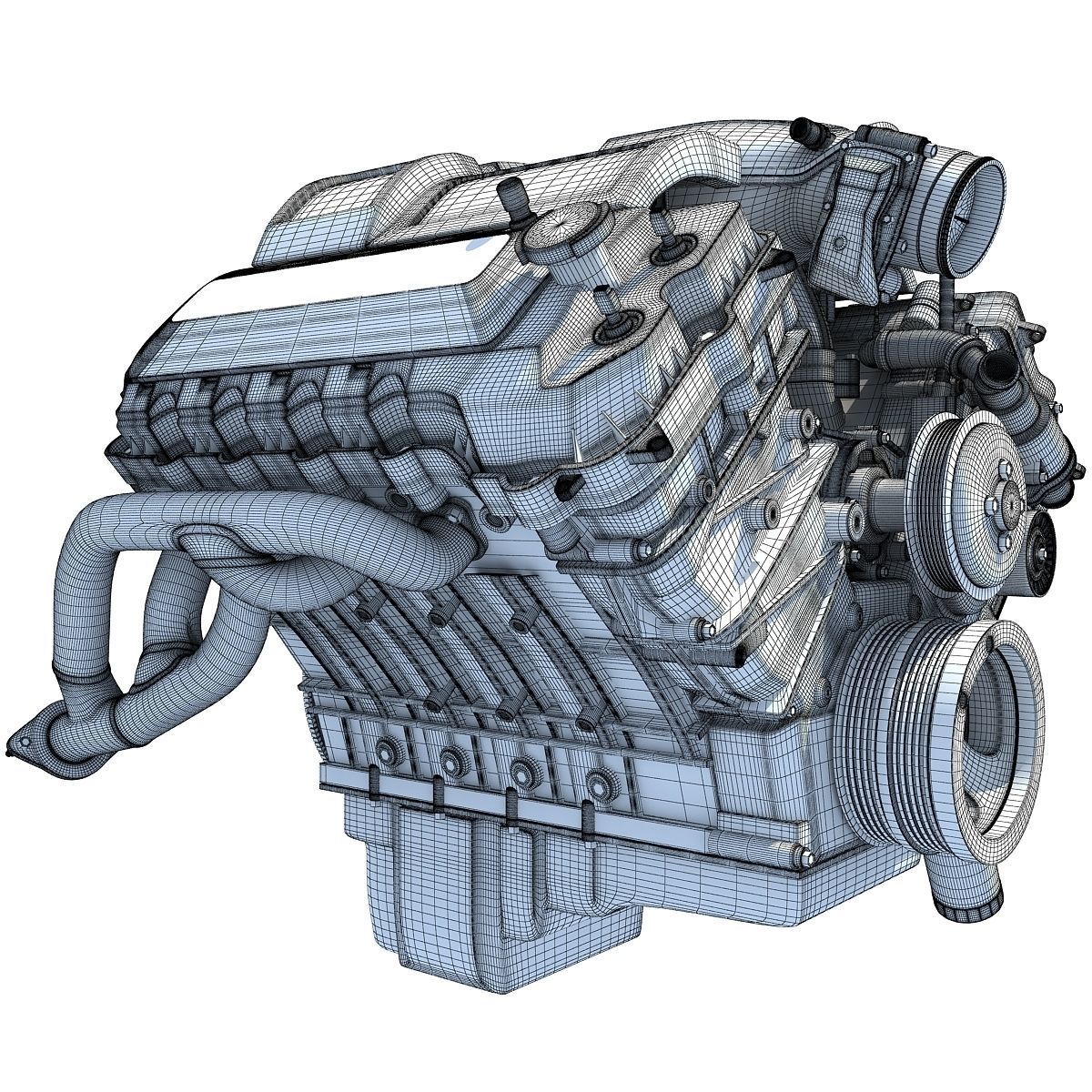 V8 Engine 3D model_12