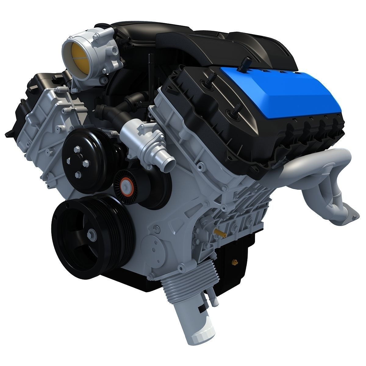 V8 Engine 3D model_4