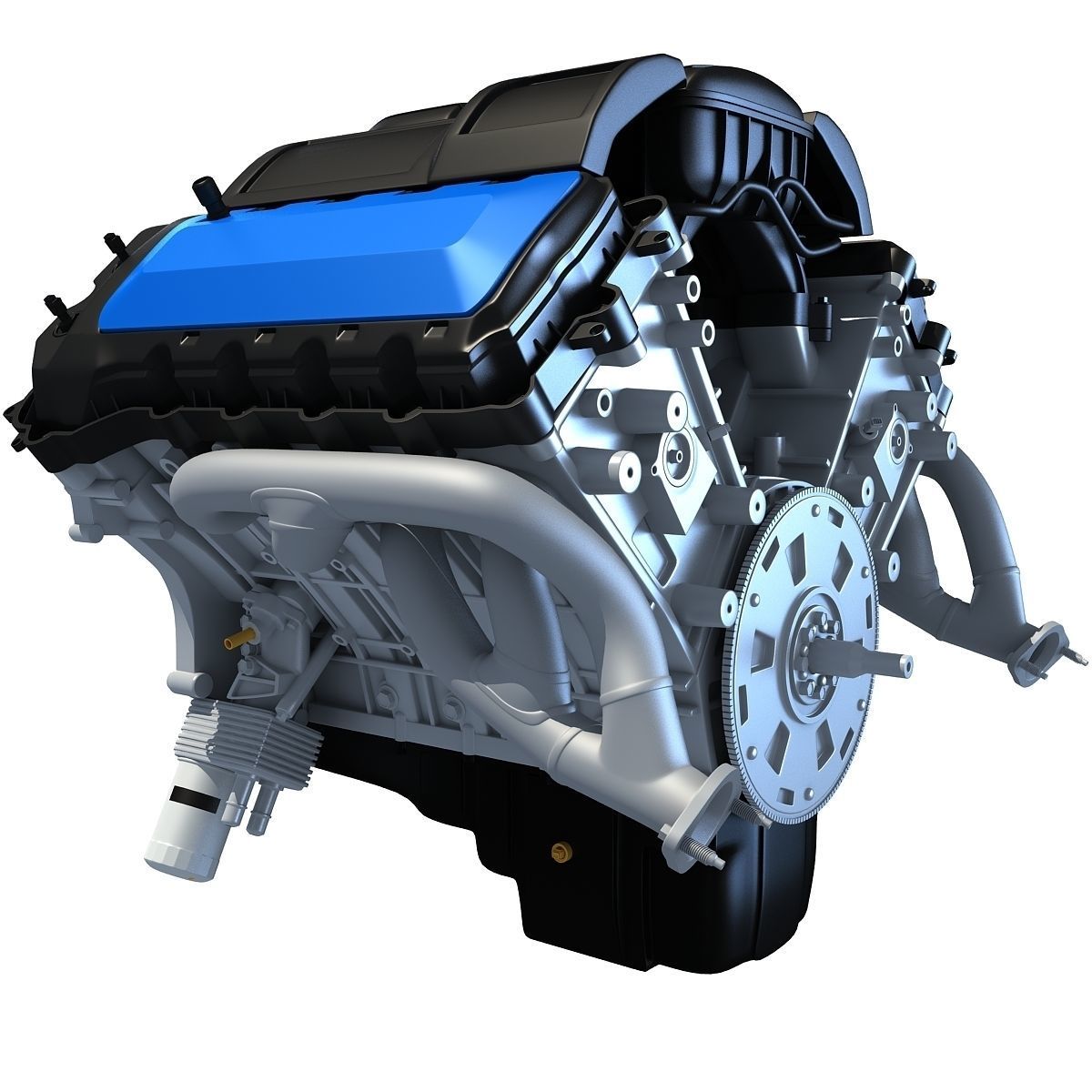 V8 Engine 3D model_6