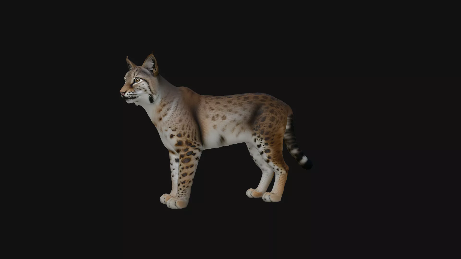 Standing Lynx Statue Design 3 - 3D Print Model 3D print model