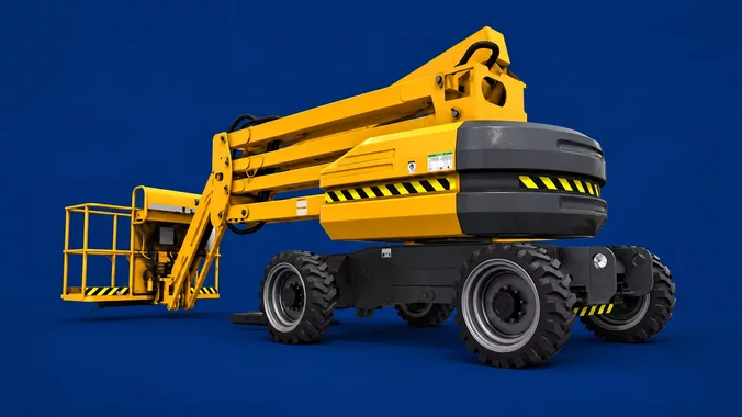 articulating boom rigged animated 