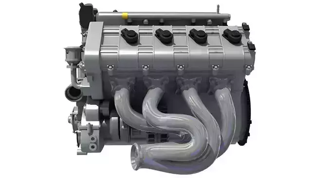 Metalic V8 Eight Cylinder V Engine 3D model