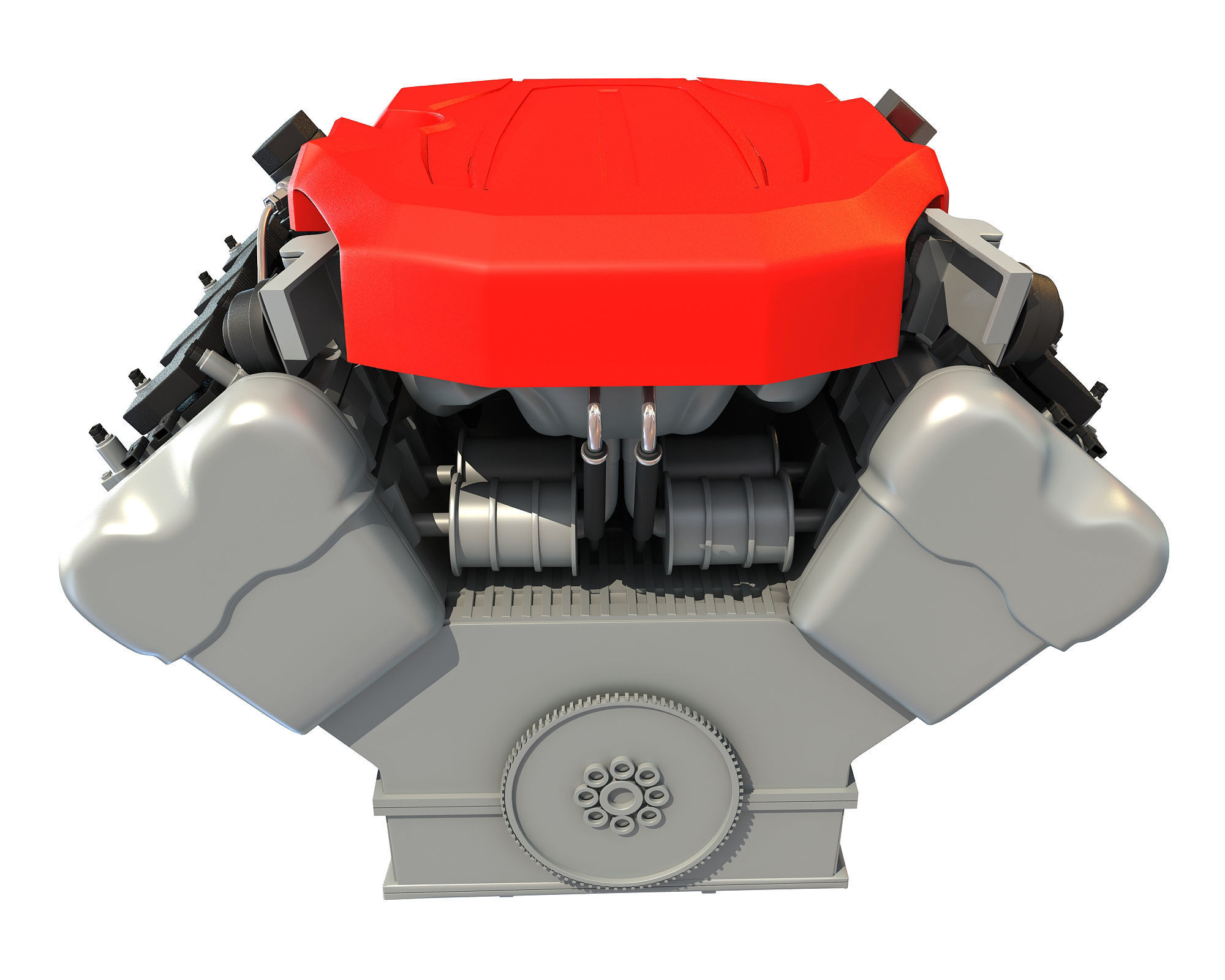 V8 Car Engine 3D Model 3D model_4