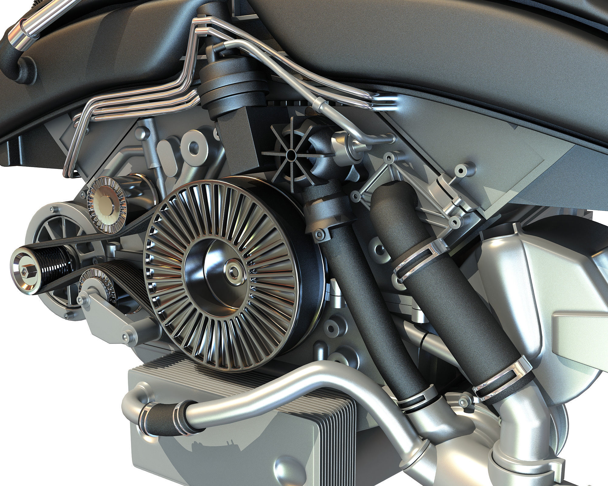 V8 Car Engine 3D Model 3D model_12