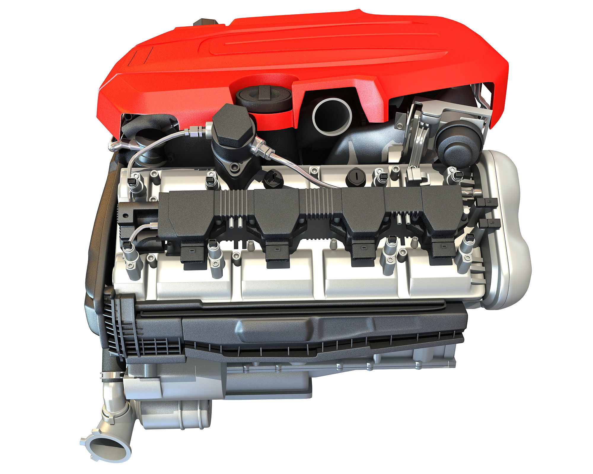 V8 Car Engine 3D Model 3D model_2