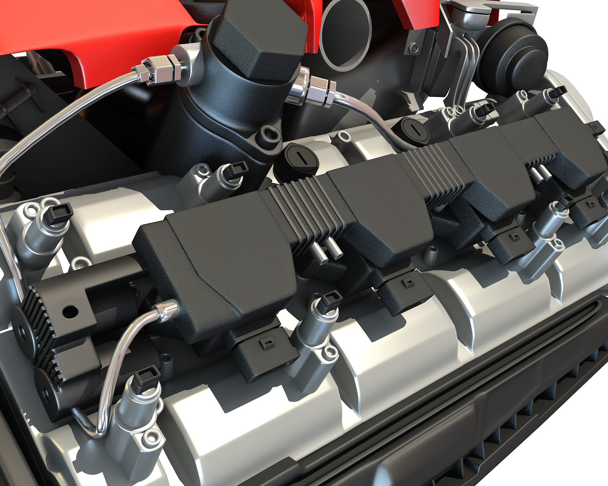 V8 Car Engine 3D Model 3D model_11