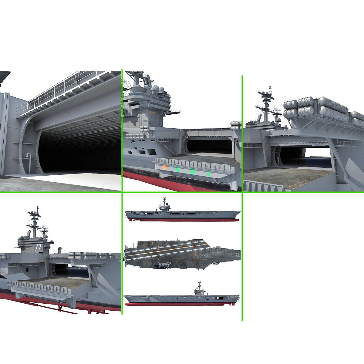 USS George H W Bush Aircraftcarrier CVN-77 3D model_23