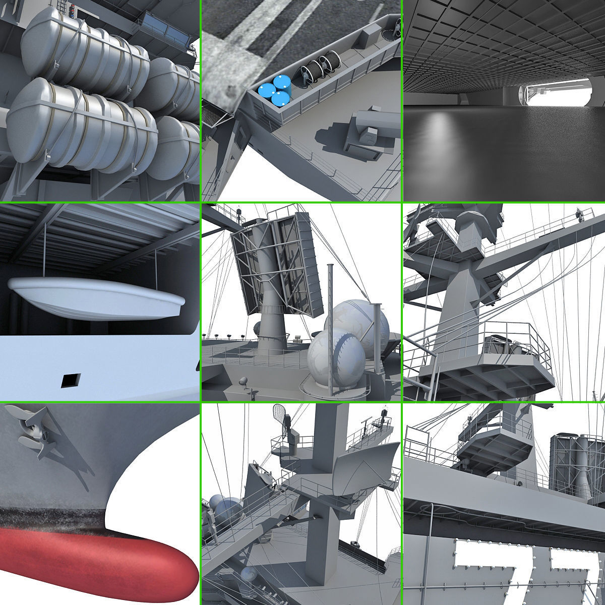 USS George H W Bush Aircraftcarrier CVN-77 3D model_22