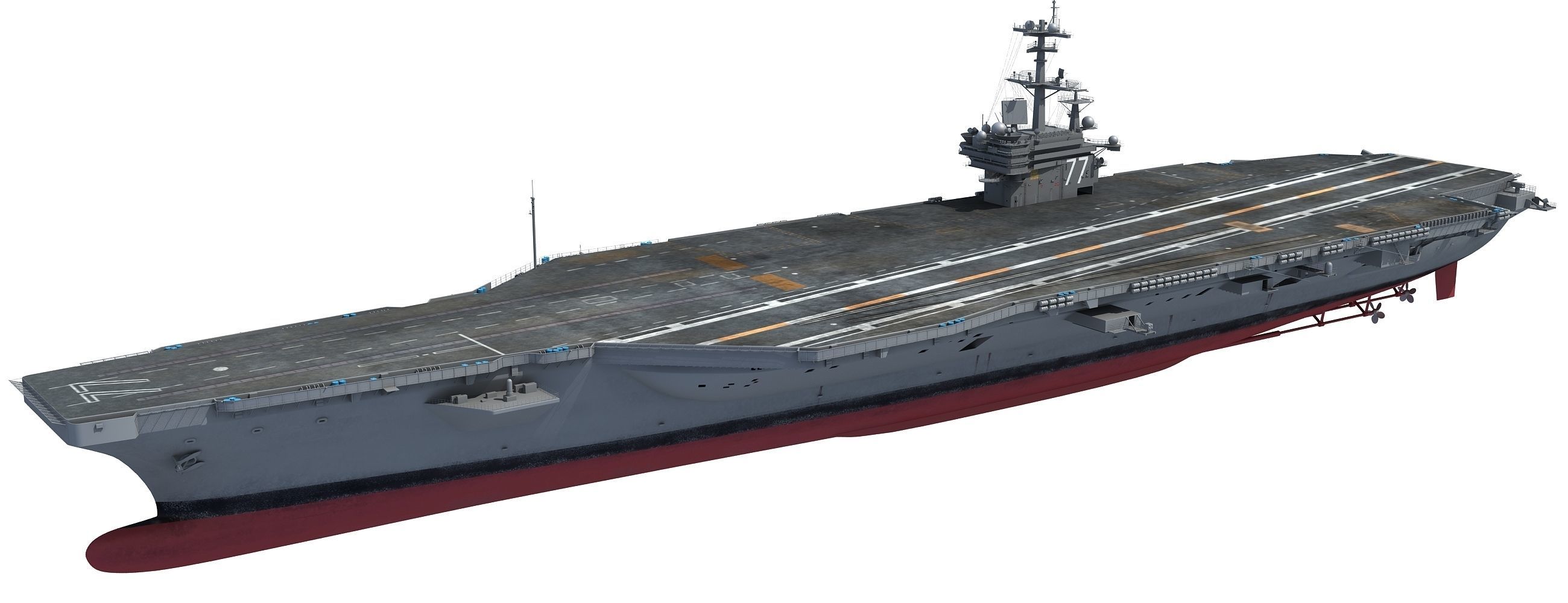 USS George H W Bush Aircraftcarrier CVN-77 3D model_7