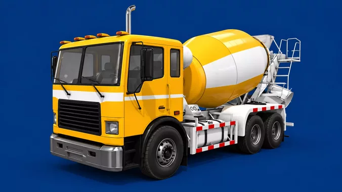 Mixer Truck Rigged animated 