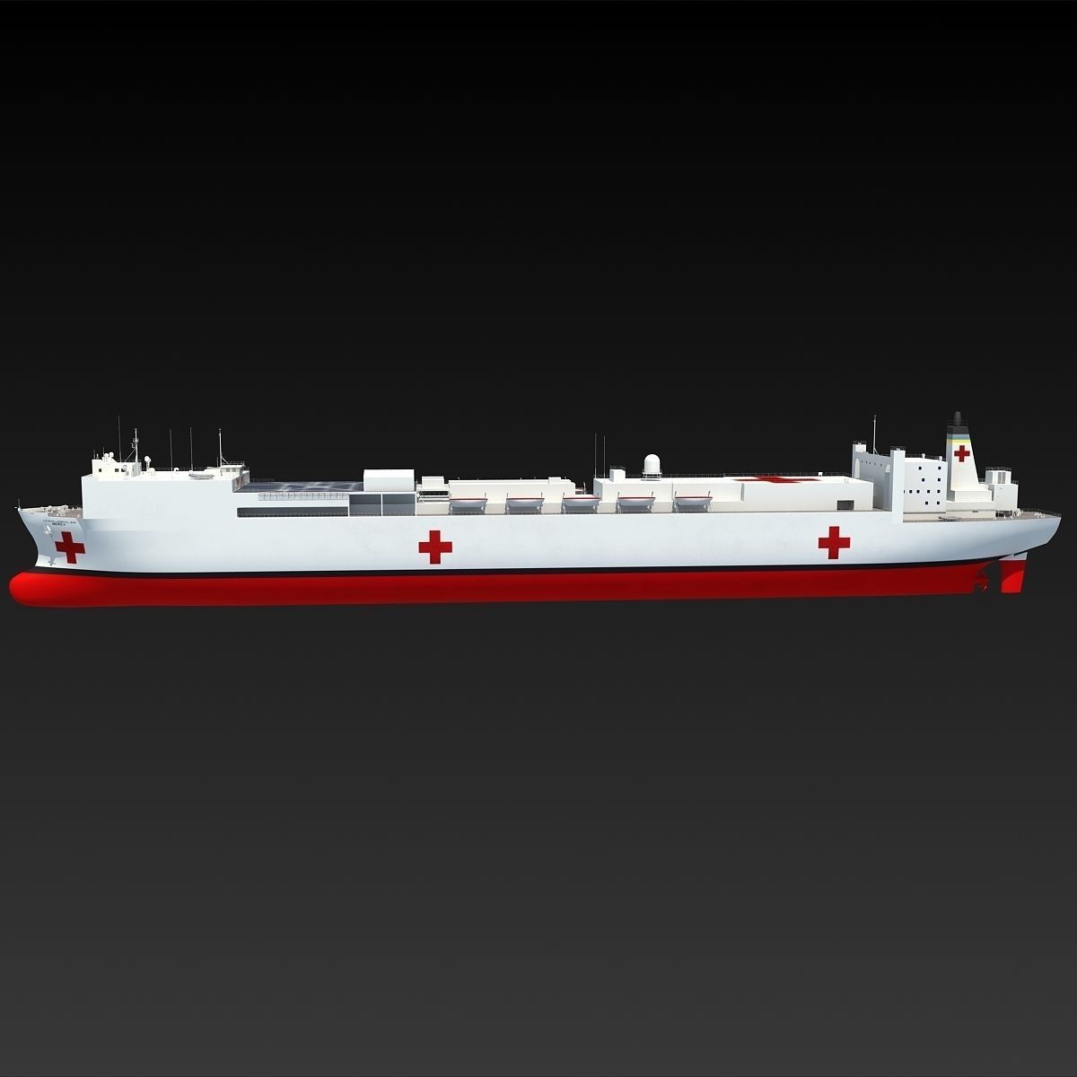 USNS Mercy Hospital Ship T-AH-19 3D model_6