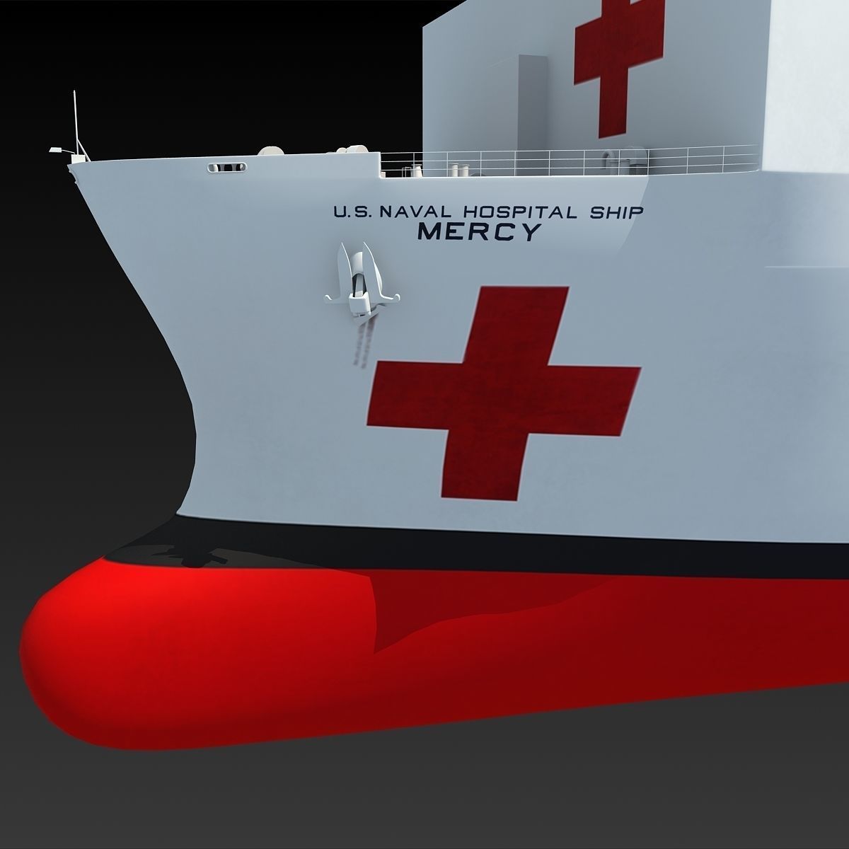 USNS Mercy Hospital Ship T-AH-19 3D model_17