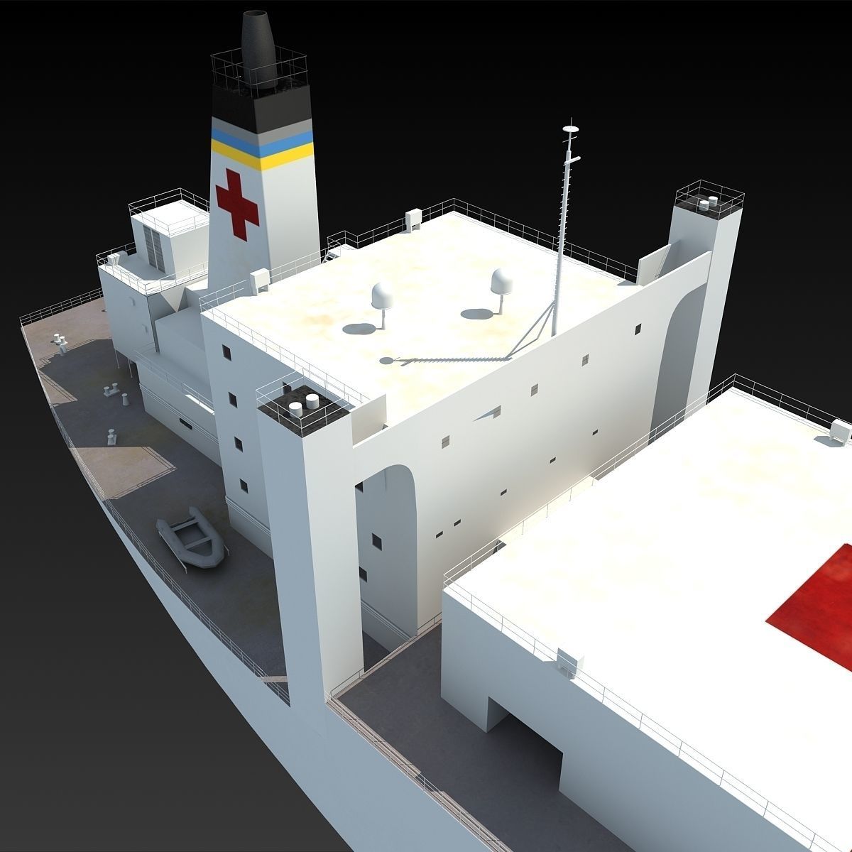 USNS Mercy Hospital Ship T-AH-19 3D model_12