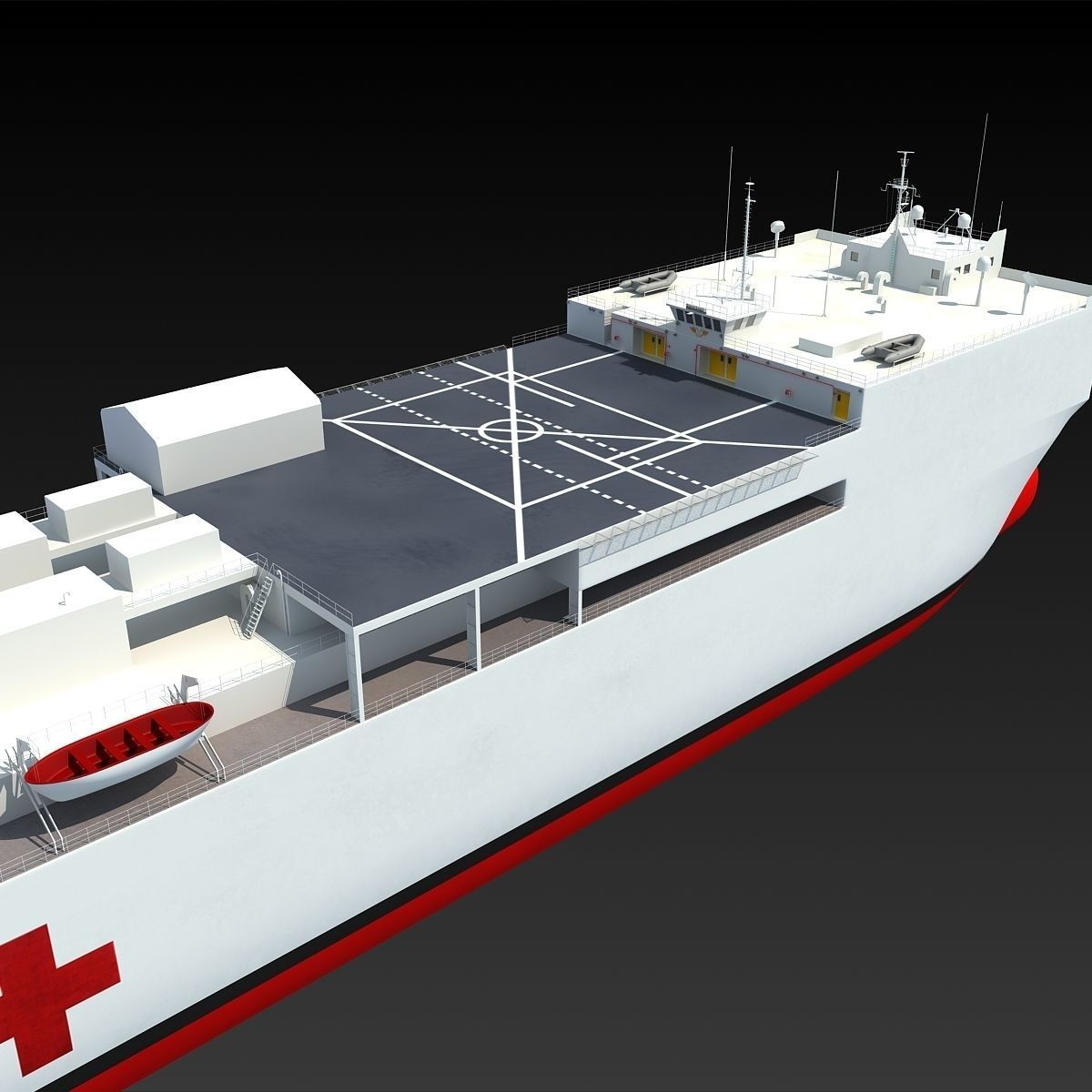 USNS Mercy Hospital Ship T-AH-19 3D model_16