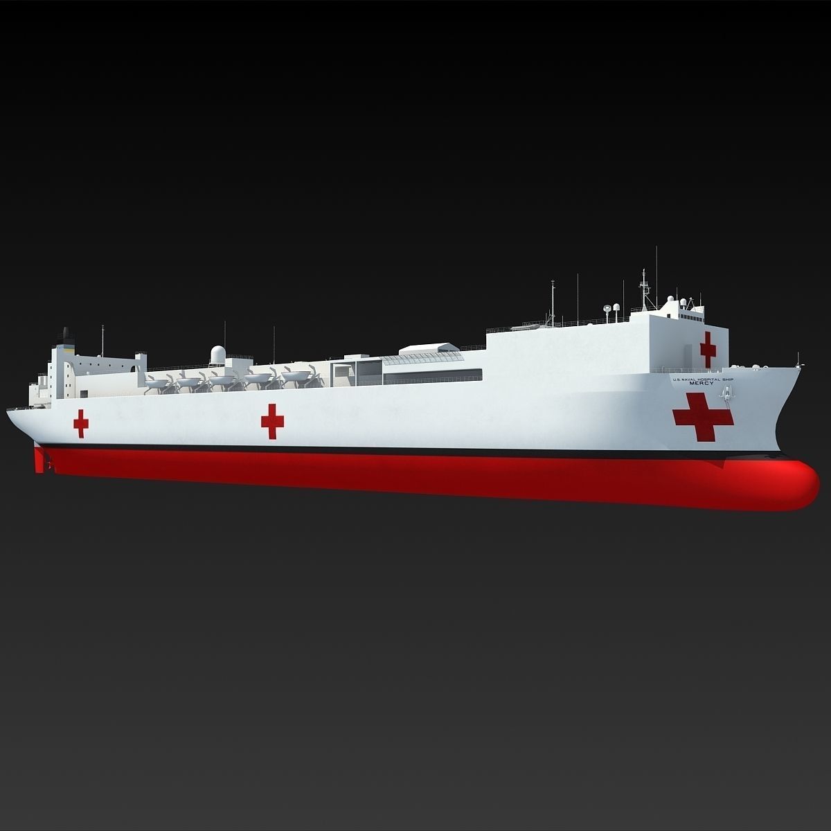 USNS Mercy Hospital Ship T-AH-19 3D model_5
