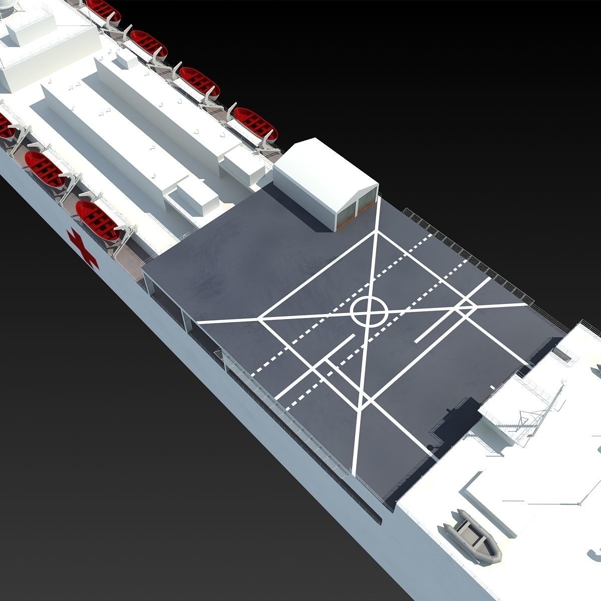 USNS Mercy Hospital Ship T-AH-19 3D model_13