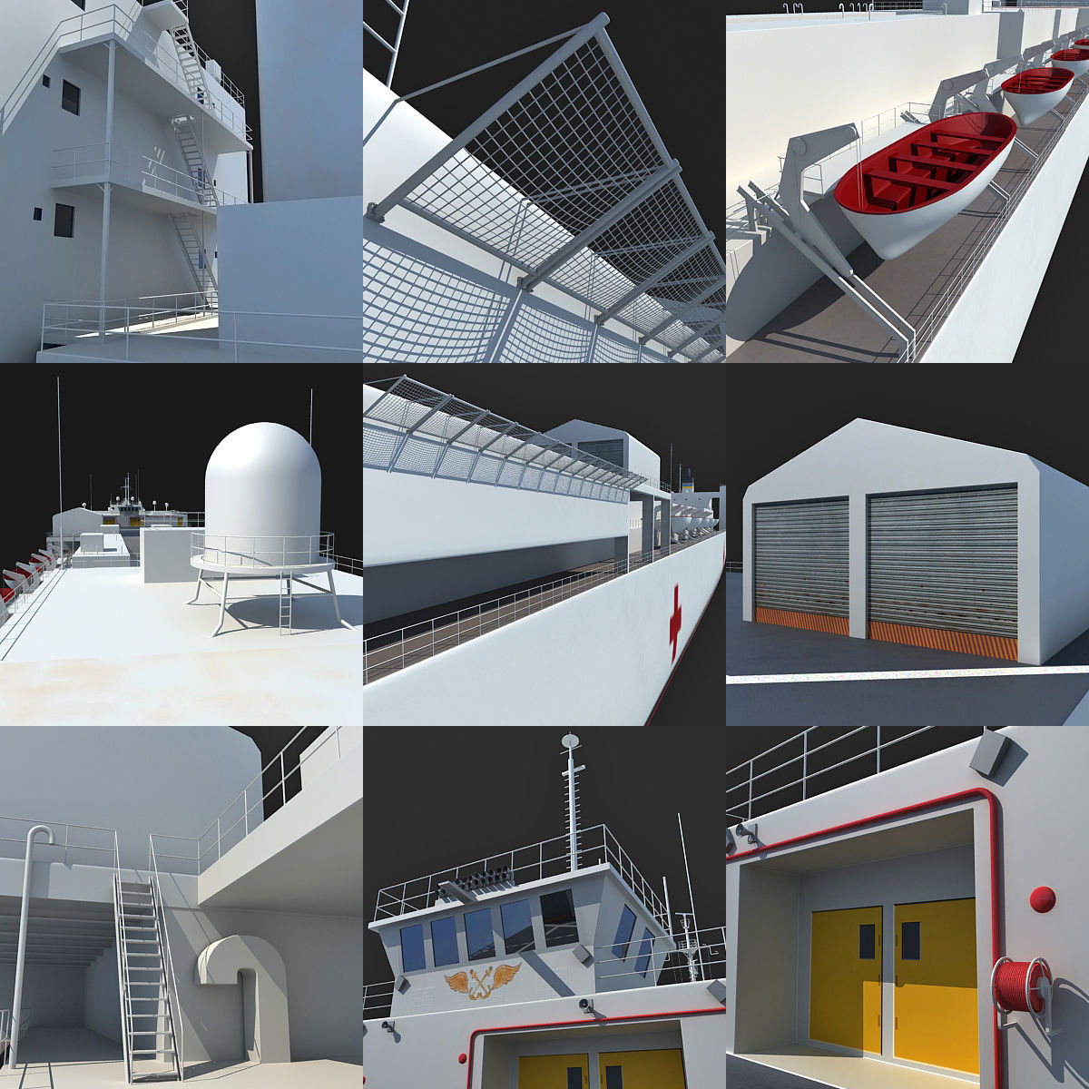 USNS Mercy Hospital Ship T-AH-19 3D model_10