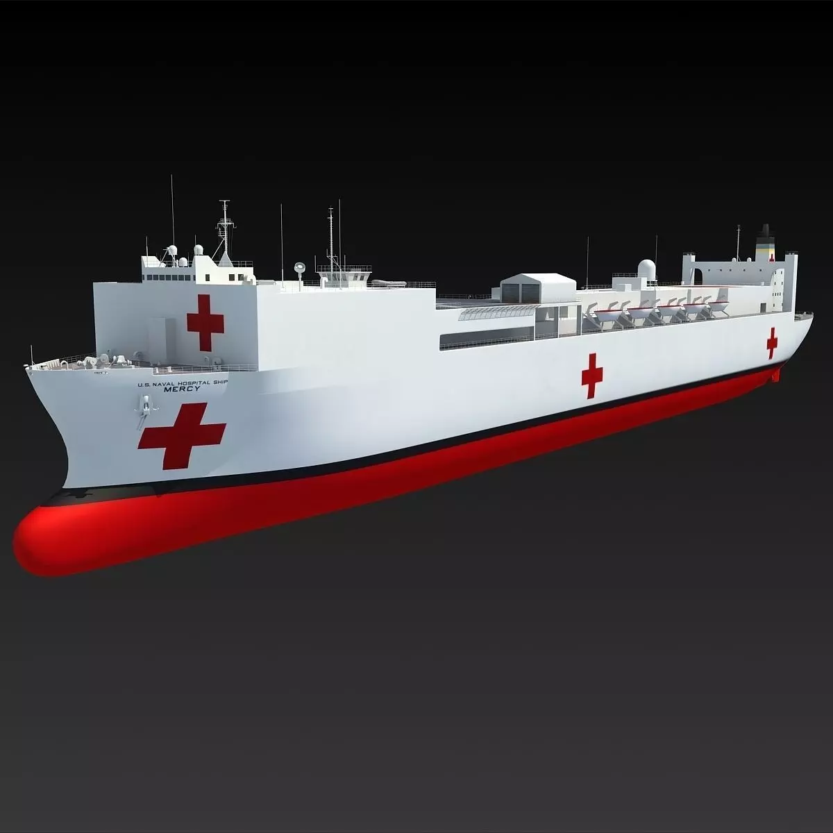 USNS Mercy Hospital Ship T-AH-19 3D model_0
