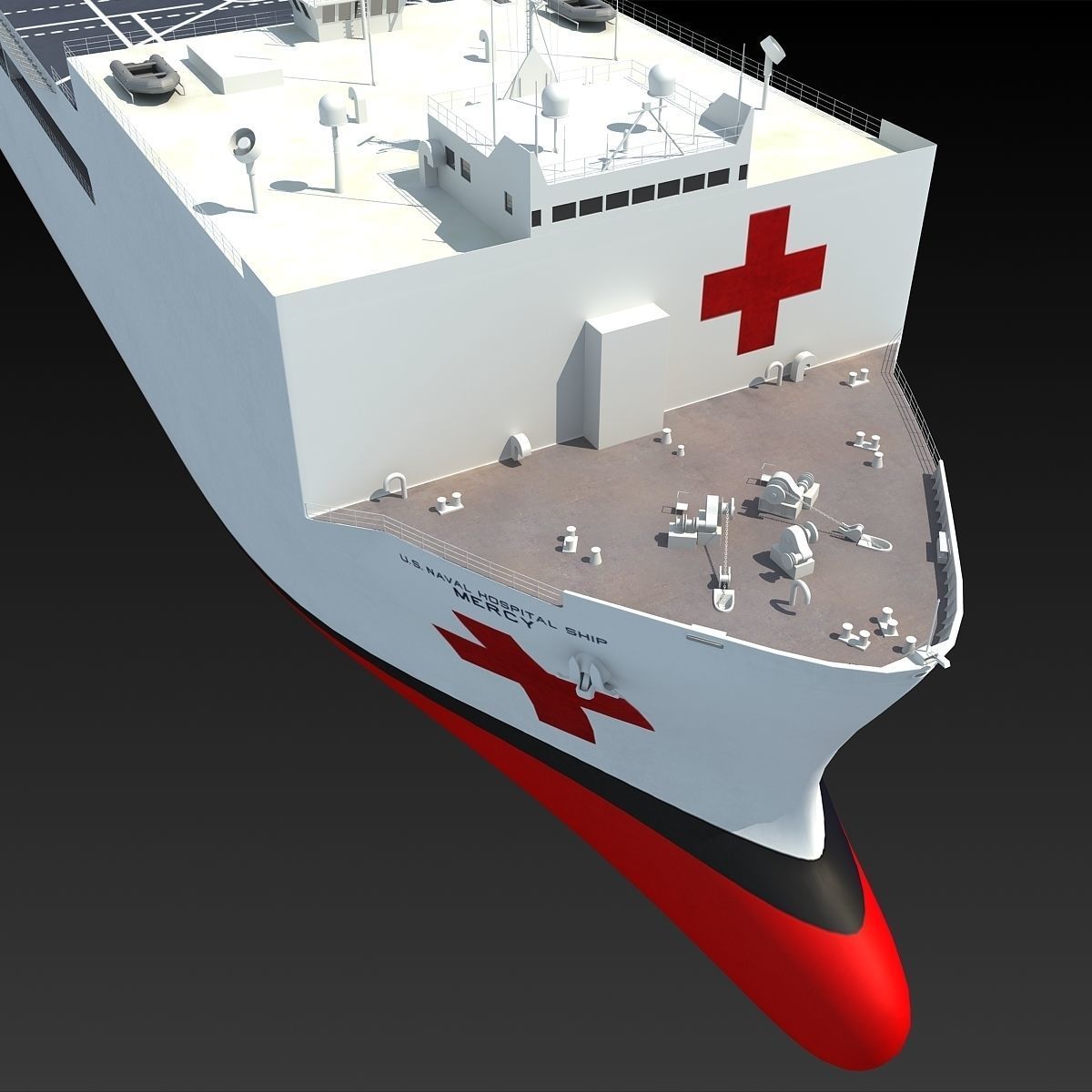 USNS Mercy Hospital Ship T-AH-19 3D model_15