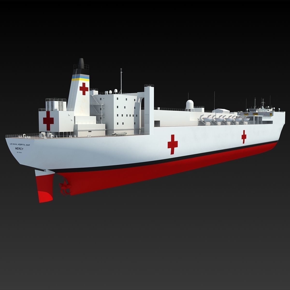 USNS Mercy Hospital Ship T-AH-19 3D model_4
